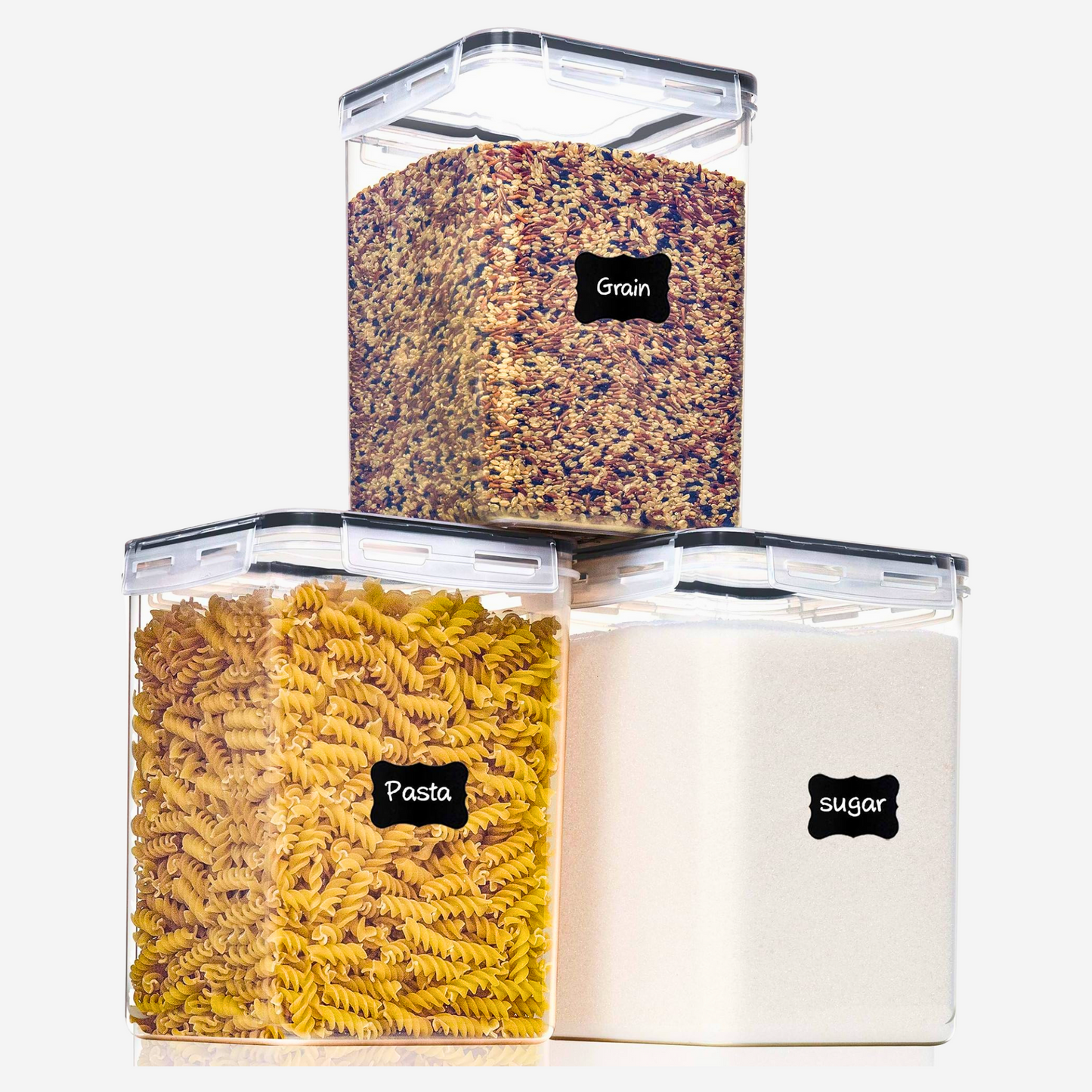 Clear Acrylic Jar Set – 2 Sizes (1400ml & 700ml) – Stylish Kitchen Organizer