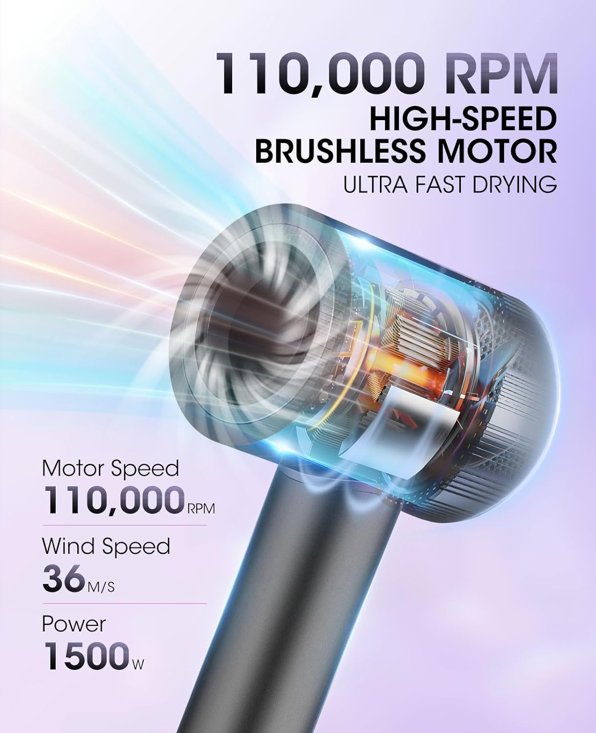 Professional Hair Dryer – Powerful & Lightweight Electric Blow Dryer