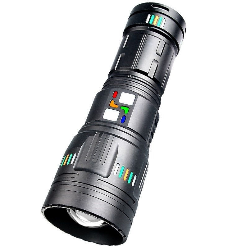 Ruilang 601 Torch – 3KM Long Range LED Light with 4×3800mAh Batteries