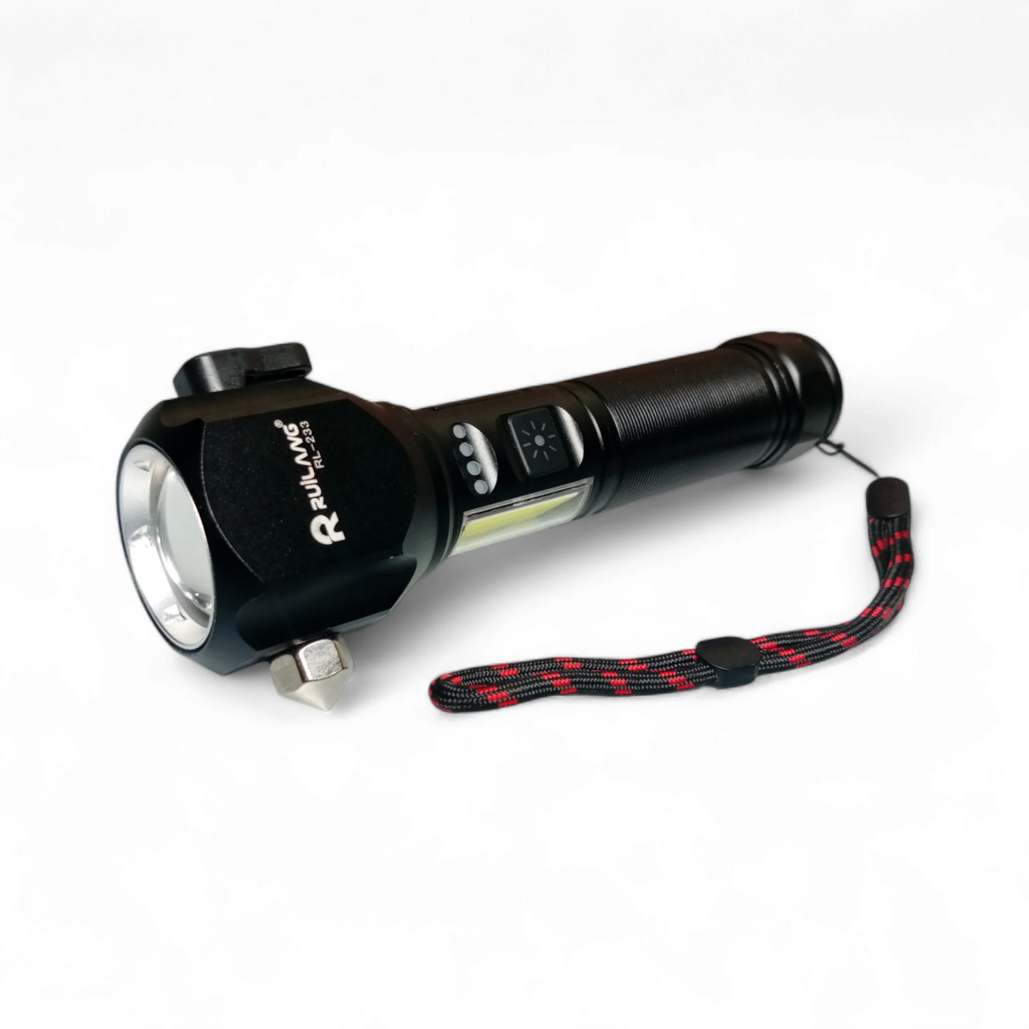 Ruilang RL-233 LED Torch – Power Bank, Police Light & 1KM Beam Range