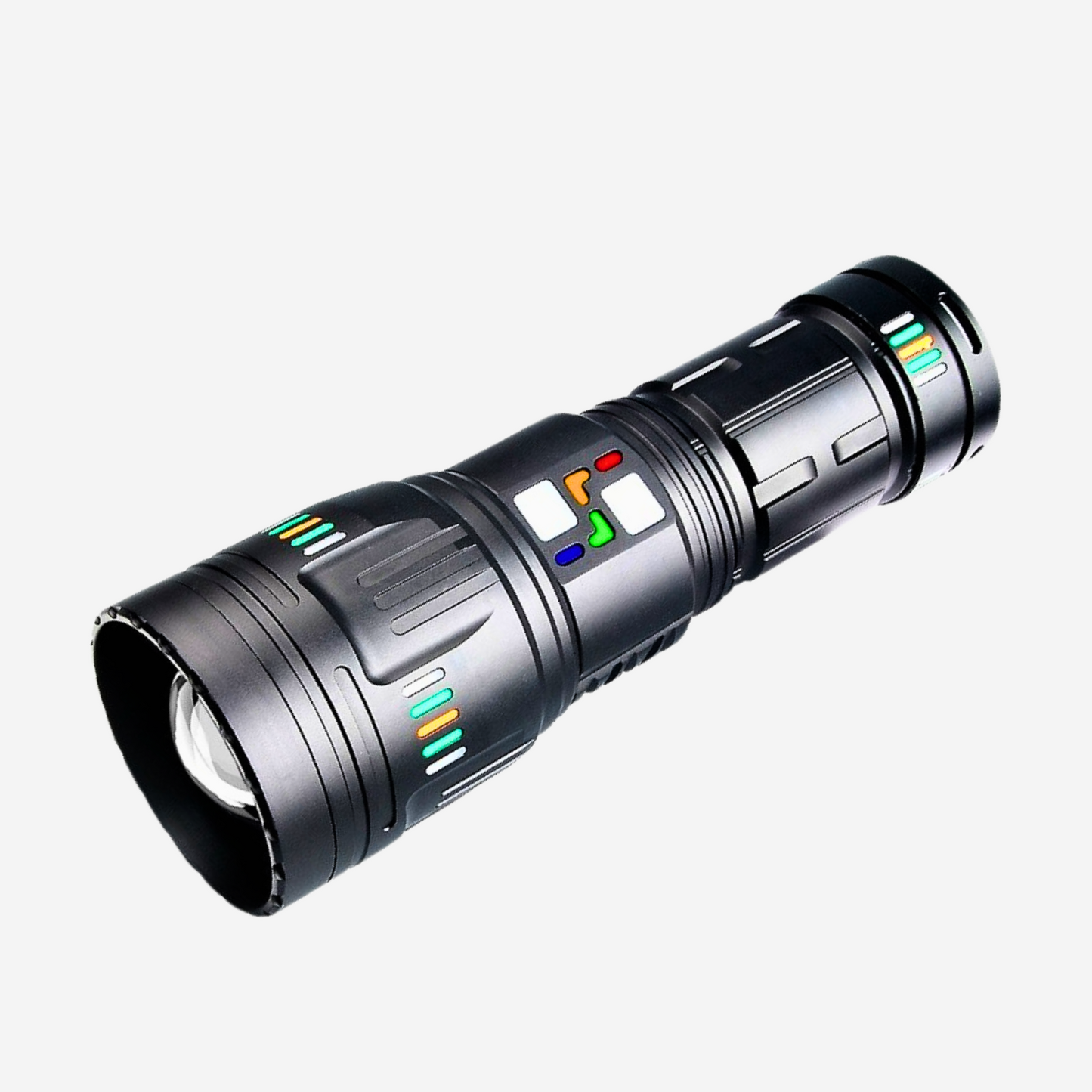 Ruilang 601 Torch – 3KM Long Range LED Light with 4×3800mAh Batteries