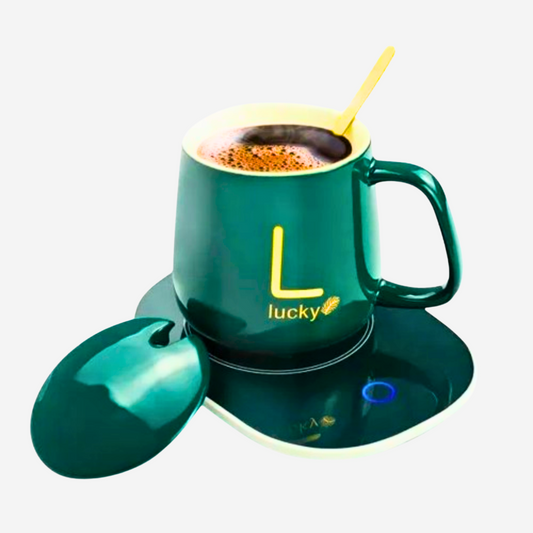 Electric Mug Warmer Plate with Ceramic Mug – Keep Your Drinks Hot