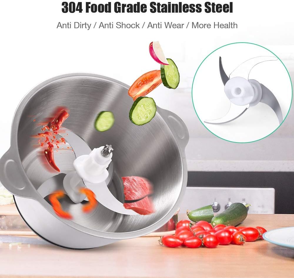 Anex Electric Meat Chopper 850W – 5 Blades, Garlic Peeler, Egg Mixer