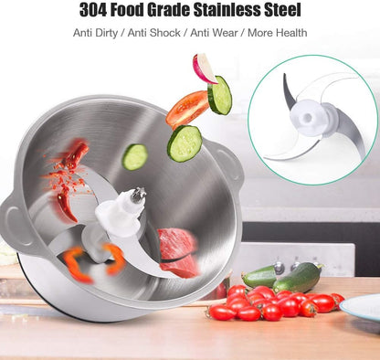 Anex Electric Meat Chopper 850W – 5 Blades, Garlic Peeler, Egg Mixer