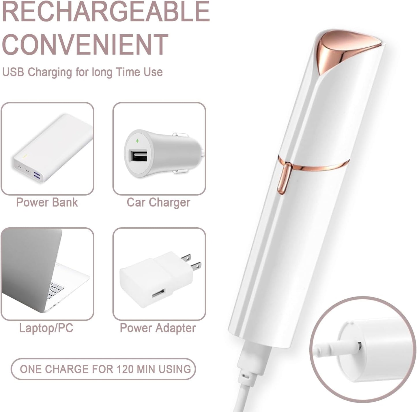 Flawless Electric Hair Remover – Portable & Skin-Friendly for Daily Use
