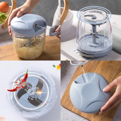 Hand Pull Chopper – Manual Food Processor for Onion, Garlic & More
