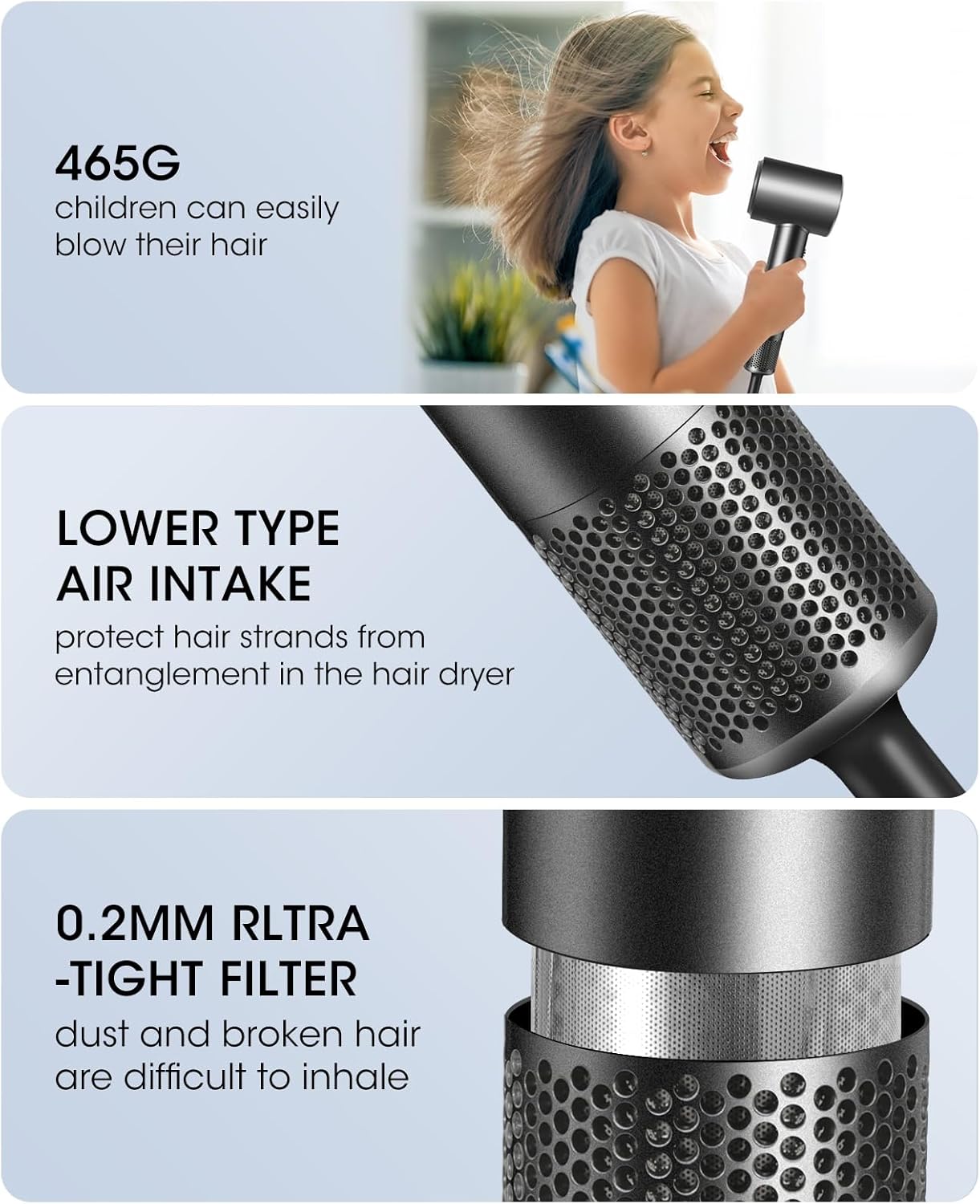 Professional Hair Dryer – Powerful & Lightweight Electric Blow Dryer