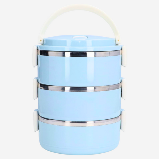 3 Tier Stainless Steel Tiffin Box – Leakproof & Insulated Lunch Carrier