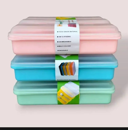 Kitchen Cutlery Tray with Lid – 3 Grid Utensil Box for Safe Storage