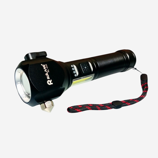 Ruilang RL-233 LED Torch – Power Bank, Police Light & 1KM Beam Range