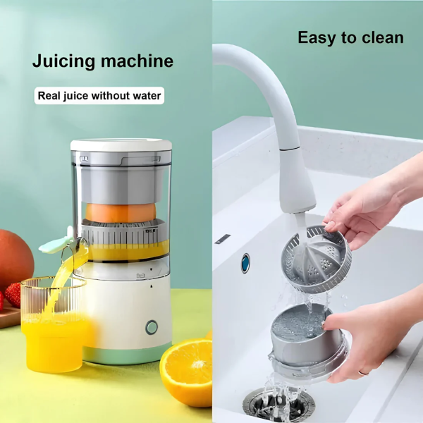 Rechargeable Citrus Juicer Machine – Portable Automatic Orange & Lemon Presser